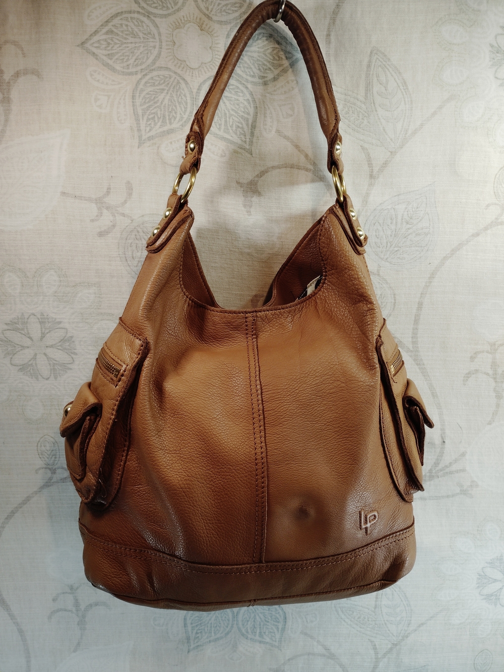 Linea Pelle Tan Leather Shoulder Bag